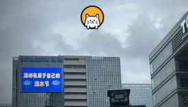 暴雨天的显眼包！创维电子屏广告笑不活了