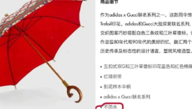 Gucci X Adidas联名的雨伞，1w多竟然不防水！？